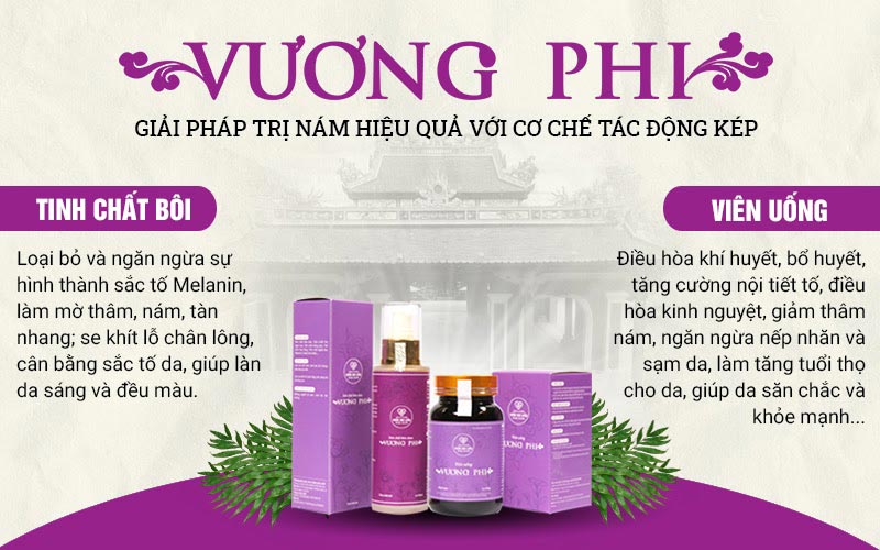 Vương Phi điều trị tàn nhang với hai chế phẩm chính là viên uống và tinh chất bôi
