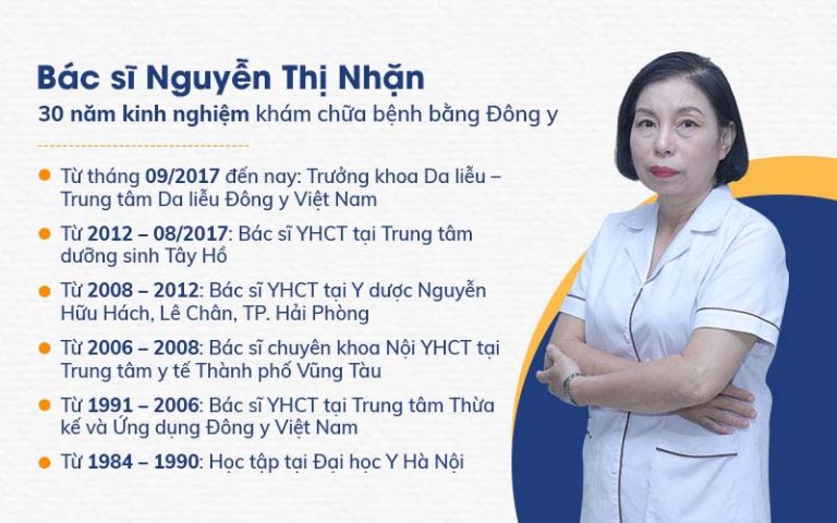 Bác sĩ Nguyễn Thị Nhặn - chuyên gia da liễu được nhiều bệnh nhân tin tưởng