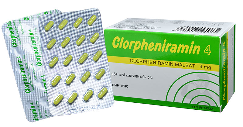 Thuốc Clorpheniramin trị mề đay tại nhà hiệu quả