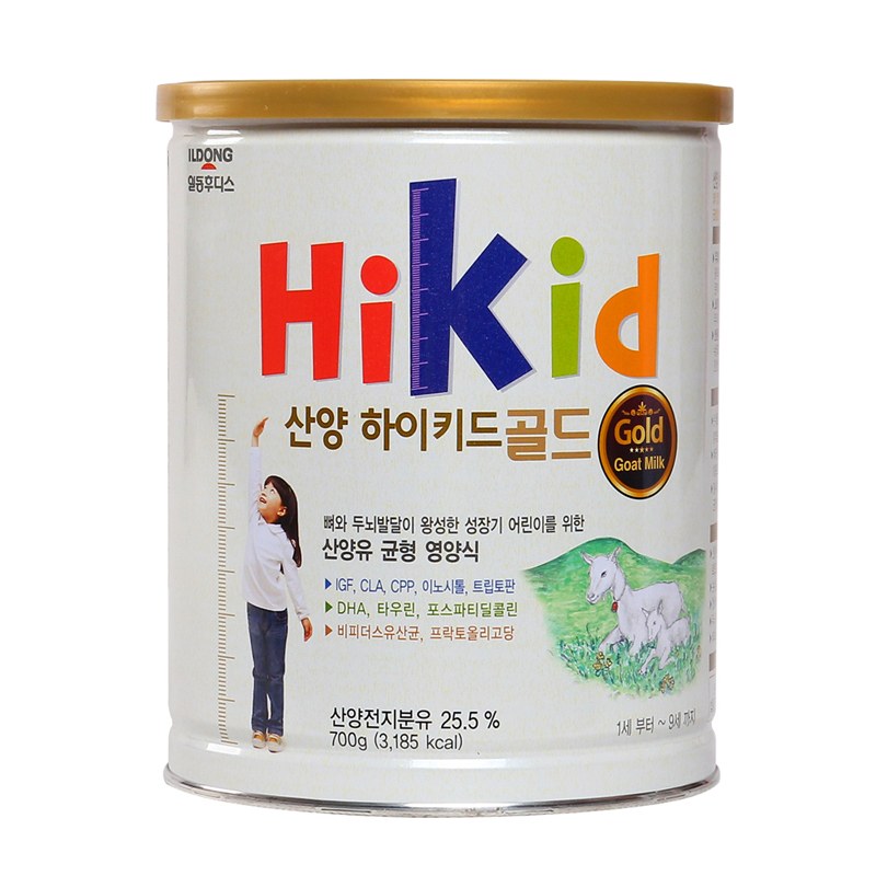 Sữa dê núi Hikid Gold được sản xuất bởi thương hiệu Ildong Foodis đến từ Hàn Quốc