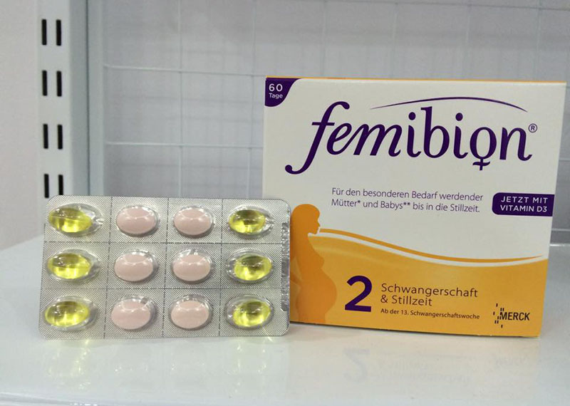Viên uống Femibion 2 của Đức cung cấp đủ dinh dưỡng cho mẹ và bé trong suốt thai kỳ